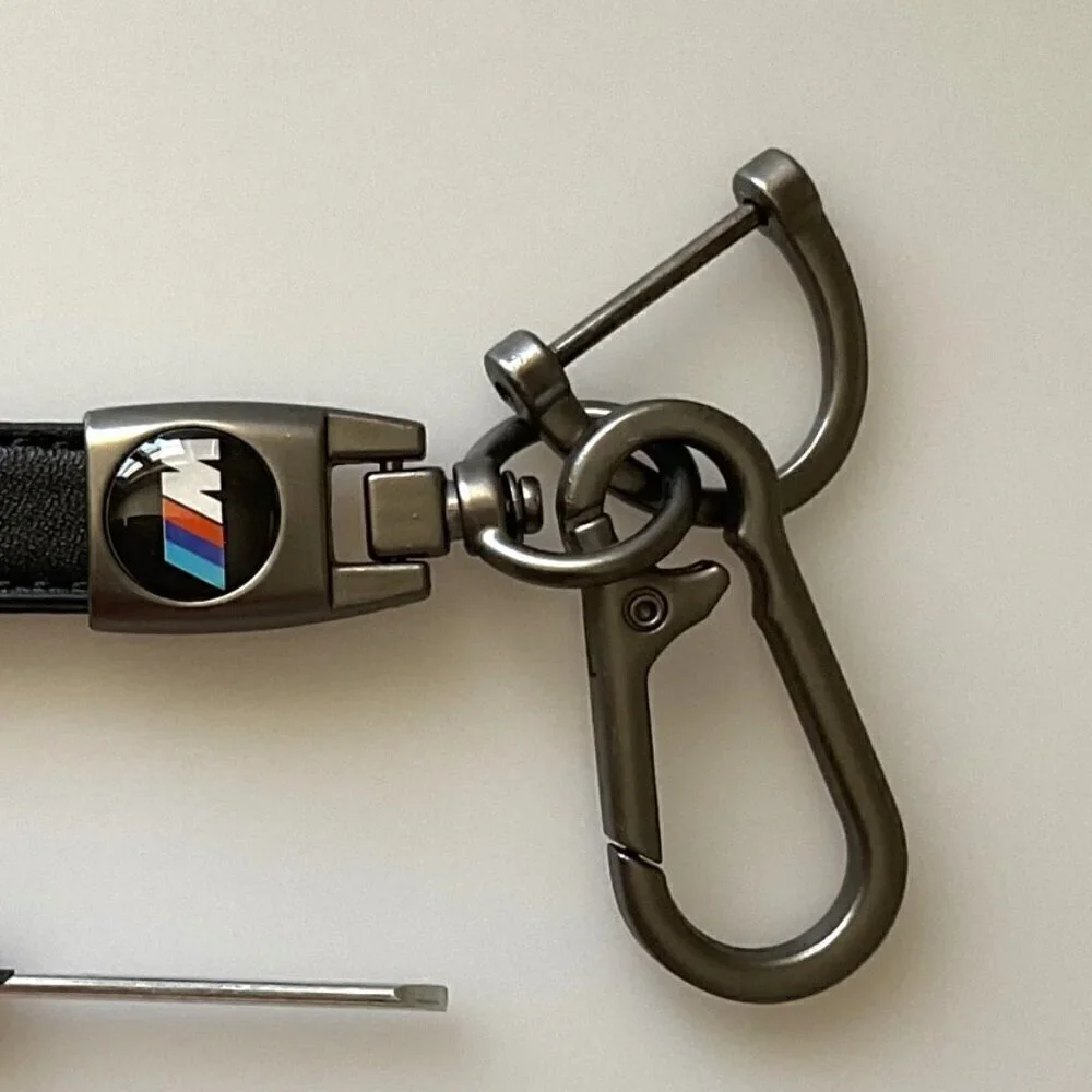 GENUINE LEATHER CAR FOB KEYS RING